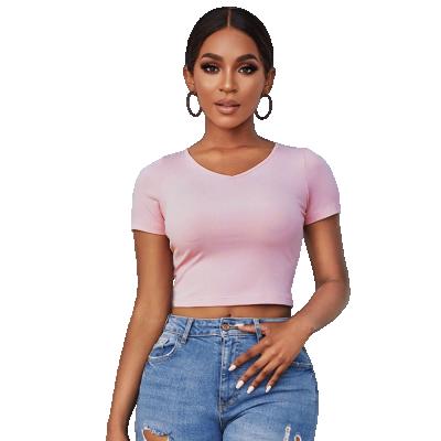 China Anti-pilling new women's blouse women's fitness solid color new summer shorts women's sleeve lace vest backless blouse for sale