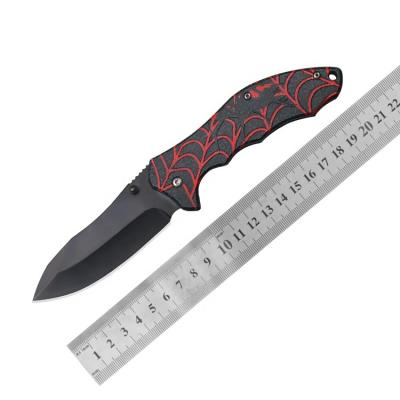 China Black Coating Blade Non-variable Outdoor Bushcraft Increasing Hunting Camping Bivvy Survival Folding Pocket Knife for sale