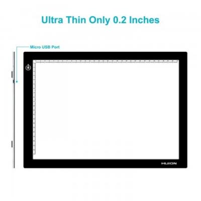 China Huion L4S 5.1mm Animation Tatoo Acrylic Tracking Drawing Board Tablets LED Tracing Pad Light Rectangle for sale