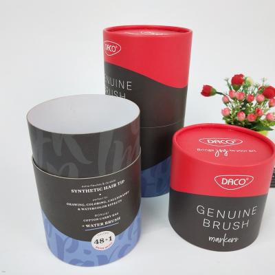 China Jemstone Logo Small Recyclable Custom Round Tube Cylinder Box Paper Packaging For Cosmetic /Candel/Flower for sale