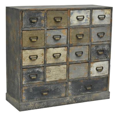 China Luckywind Vintage Wooden Cabinet (Other) Many Drawers Adjustable Rustic French Replica Furniture for sale