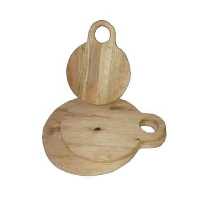 China Sustainable Luckyiwnd Rustic Farmhouse Set Round Wooden Cheese Cutting Board 3 Set, Cheese Board Wood, Bread Chopper for sale