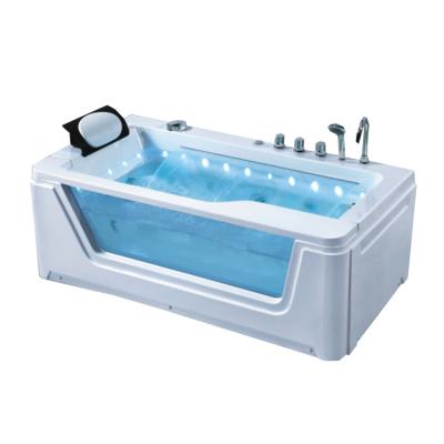 China Freestanding Bilateral Hot Selling Mixer Faucet Set Surf Bubble Bath Massage Bathtub for sale