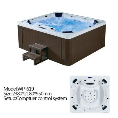 China Computer Control Balboa Hot Tub Four Person Outdoor Bathtub Acrylic Outdoor Used Hot Tub Spa for sale