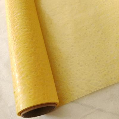 China 40gsm waterproof yellow 60cm x 5m mixed pulp specialty bopp film laminated water proof water proof flower wrapping decoration paper for sale