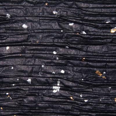 China Anti-curvature black high quality matel foils embed decoration special handmade crinkle art paper for sale