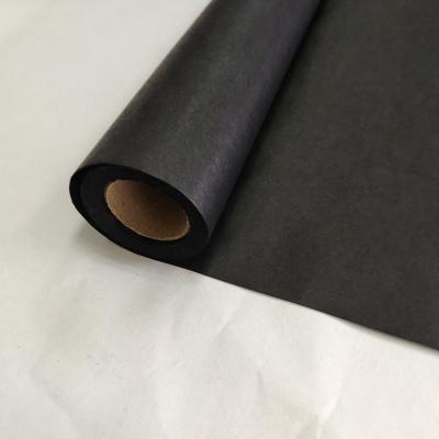 China 40gsm Wood Pulp Cotton Rice Cloth Water Resistant Flower Gift Wrapping Paper 60cm x 15m Cheap Black Anticurl High Quality Eco Friendly Paper 60cm x 15m for sale