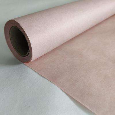 China Eco-Friendly High Quality Cheap Light Pink Anticurl Wood Pulp Cotton Rice Cloth Water Resistant Flower Gift Wrapping Paper 60cm*15m for sale