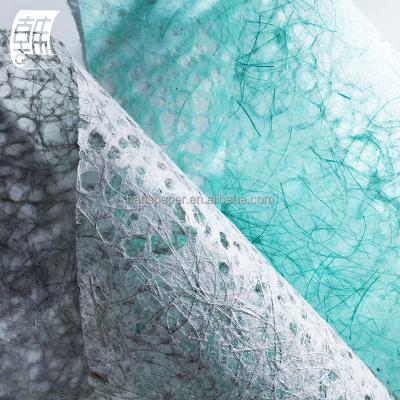 China Waterproof Natural Lace Flower Wrapping Paper Made From Textile Banana Fiber for sale