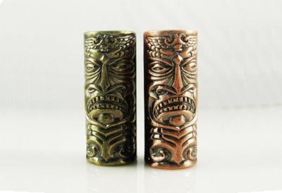 China Handmade Relief Skull Tattoo Gun Grips 20mm×48mm For Professional Tattoo Artists for sale