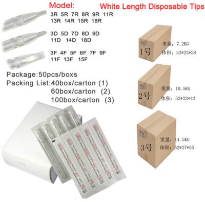 China 105mm White Length Tattoo machine Accessories ,  Disposable Tattoo Tips for sale