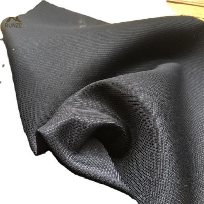 China Solid 160GSM 100% Polyester 160D ATY Yarn Woven Cavalry Twill Gabardine Men Shirting Fabric for sale