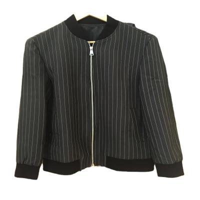 China Toy 200D Polyester Woven White Stripe Suiting Fabric Men Jacket Cloth Live Show High- for sale