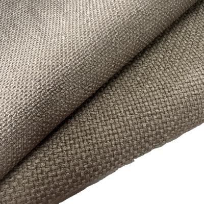 China Polyester Imitated Hemp Linen Enzyme Washed Fake Woolen Fabric For Suits Pants Blazers for sale