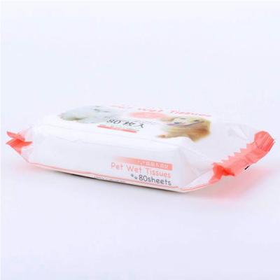 China Sustainable Wholesale Friendly Natural Dog Grooming Wet Cloths Pet Biodegradable Cleaning Cloths for sale