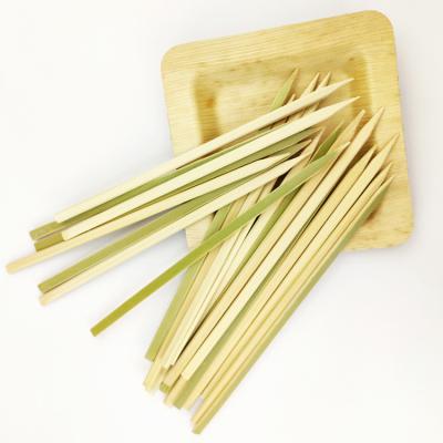 China Wholesale cheap price disposable fruit kebab flat bamboo skewers non stick for sale