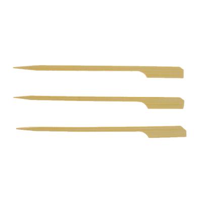 China Good Quality Non-Stick Cheap Custom Brand Teppo Disposable Bamboo Skewers Bulk 10cm for sale