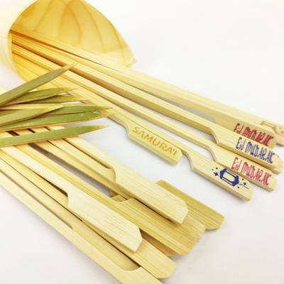 China Wholesale Cheap Price OEM Non-Stick Natural ODM Disposable BBQ Bamboo Skewers Stick Paddle for sale