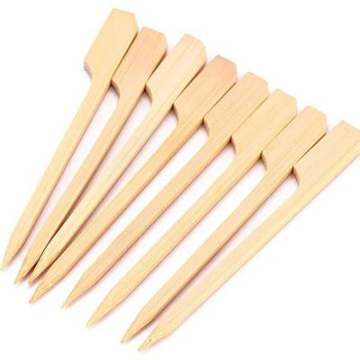 China Newcomer Factory Non-Stick Supplier Customized Logo Disposable Bamboo Skewer Kebab 12cm for sale