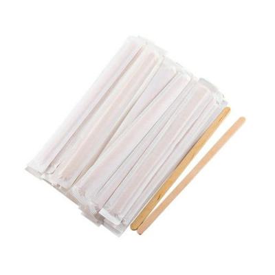 China Sustainable High Quality Custom Size Natural Disposable Wooden Coffee Stirrers for sale