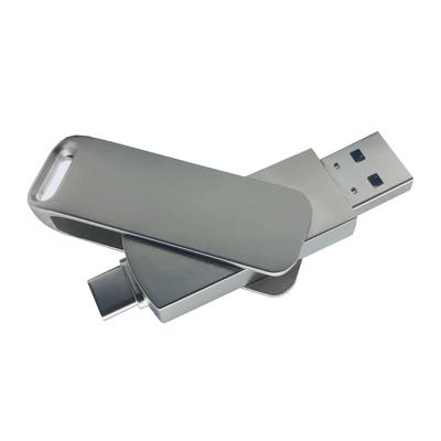 China Metal 2 Flash Drive 64GB USB C In 1 Inch USB C To USB A 3.0 Dual Drive for sale