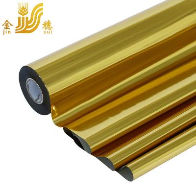 China Generic JINSUI Bopp Paper Roll Metallic Gold Color Hot Stamping Foil For Paper for sale