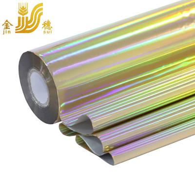 China Custom JINSUI Laser Gold Foil Rainbow Hot Stamping Foil For Packaging Paper Material for sale