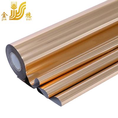 China JINSUI Paper Factory Cheap Rose Gold Hot Stamping Foil Heat Transfer Film For Plastic Paper Fabric for sale