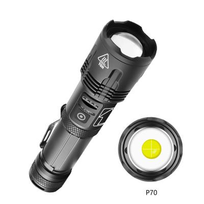 China Emergency Zoom Sensor XHP70 USB Rechargeable Tactical Main Torch for sale