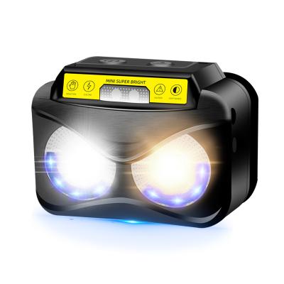 China Powerful Sensor Headlight USB Headlamp USB Rechargeable Camping Camping Fishing Headlamp for sale