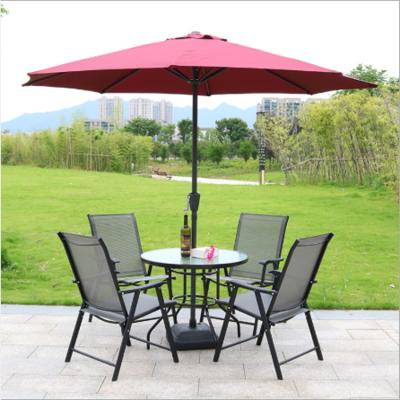 China Other Furniture Aluminum Alloy Outdoor Special Garden Terrace Table And Chair Rectangular Table Multiple Seat Dining Table And Chair for sale