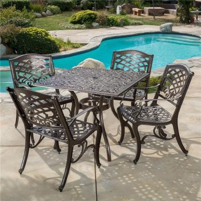 China Garden set CAST ALUMINUM OUTDOOR PATIO SET CAST ALUMINUM CHAIR FOR PATIO for sale