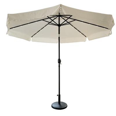 China Waterproof / UV Resistant / Fade Resistant Outdoor Garden Led Umbrella Strap Solar Led Light Parasol for sale