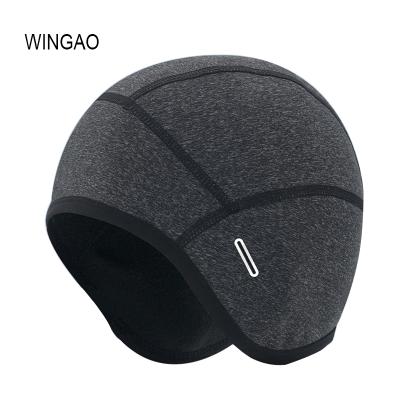 China COMMON Warming Skull Hat With Ponytail Hole Cold Weather Winter Running Beanie Hat Helmet Liner Fleece Ear Cover for sale