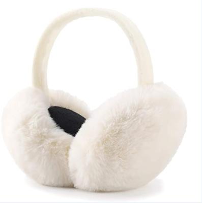 China Girls Soft Warm Winter Plush Ear Muff 2021Top Quality Foldable Fur Hair Plush Earmuffs for sale