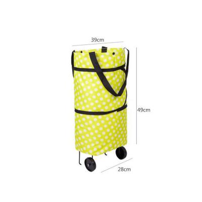 China Eco-friendly Multi-Function Wheel Bag Eco-friendly Oxford Tote Bags Collapsible Shopping Cart for sale