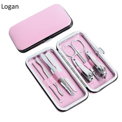 China Promotional Nail Care Tool Personal Price Girls Nail Care Kit 7 in 1 Manicure Set for sale