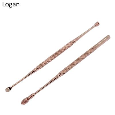 China Hot Sale Ear Wax Remover Stainless Steel Ear Pick Ear Spoon Tool Spiral Ear Remover Rose Gold for sale