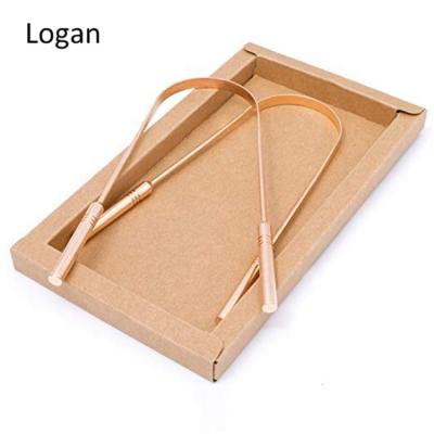 China Tongue Scraper Premium Quality Copper Tongue Remover OEM Copper Tongue Scraper with Attractive Convenient Handle for sale