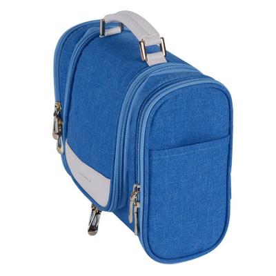 China Convenient High Quality Blue Dopp Bag Travel Toiletry Hanging Bag for sale