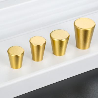 China Modern Modern Gold Cylinder Brass Door Handle With Screws Gold Wardrobe Cabinet Drawer Knobs Pull Handle Furniture Hardware for sale