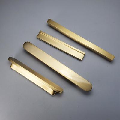 China Modern Gold Cabinet Handles For Furniture Drawer Knobs Wardrobe Handle Kitchen Cupboard Pull Dresser Knob Bar Pull Furniture Hardware for sale