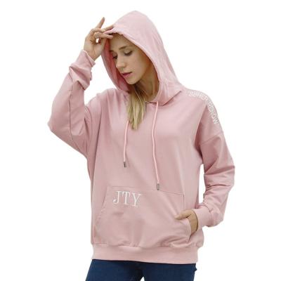 China Anti-Wrinkle Ladies Lace Casual Cotton O-Neck Plus Size Long Sleeve Hooded Sweater For Women's Hoodie for sale