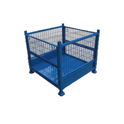 China Folding Hot-selling Heavy Duty Folding Steel Lockable Wire Mesh Asset Storage Roll Cage for sale