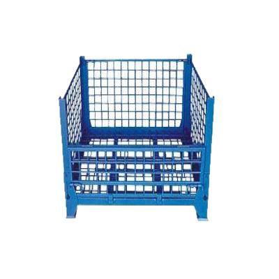 China Folding Warehouse Cage Metal Mesh Container Lockable Storage Roll Heavy Duty Wire Mesh Cage for sale