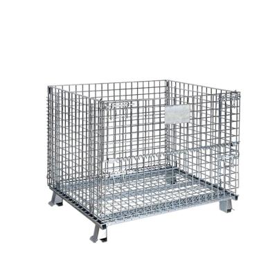 China Factory Direct High Quality Stackable Custom Design Collapsible Wire Mesh Outdoor Storage Q235 Steel Rack Metal Cage For Warehouse for sale