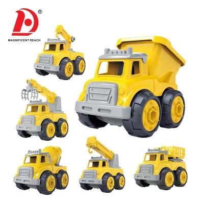 China Assembly excavator construction crane vehicle automobile toy set baby disassembly construction toys children plastic dry truck 2016749 for sale