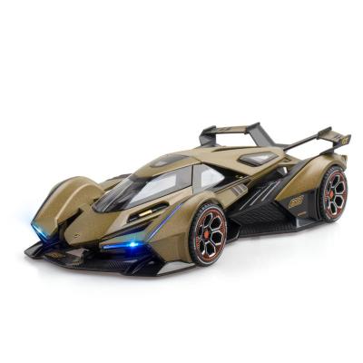 China Toy Wholesale Diecast 1/24 Scale Super Sports Car Model Diecast Toy Zinc Alloy Model Car Four Open Doors Pull Back Toys Supermarket Hot Sale for sale