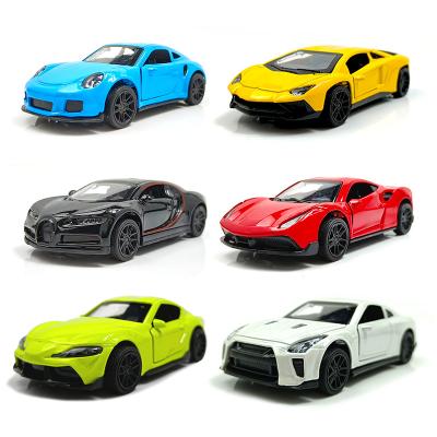 China 6 Models Mixed Factory Direct Alloy Die Casting 1:43 Toy Car Model Car Simulation Die Casting Children'S Sports Car Metal Model Die Casting for sale