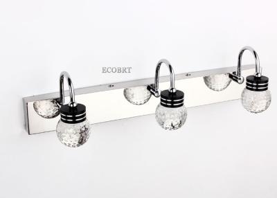 China Decorative Round Glass Crystal Ball LED Bathroom mirror lights 3W 48cm 220Volts for sale